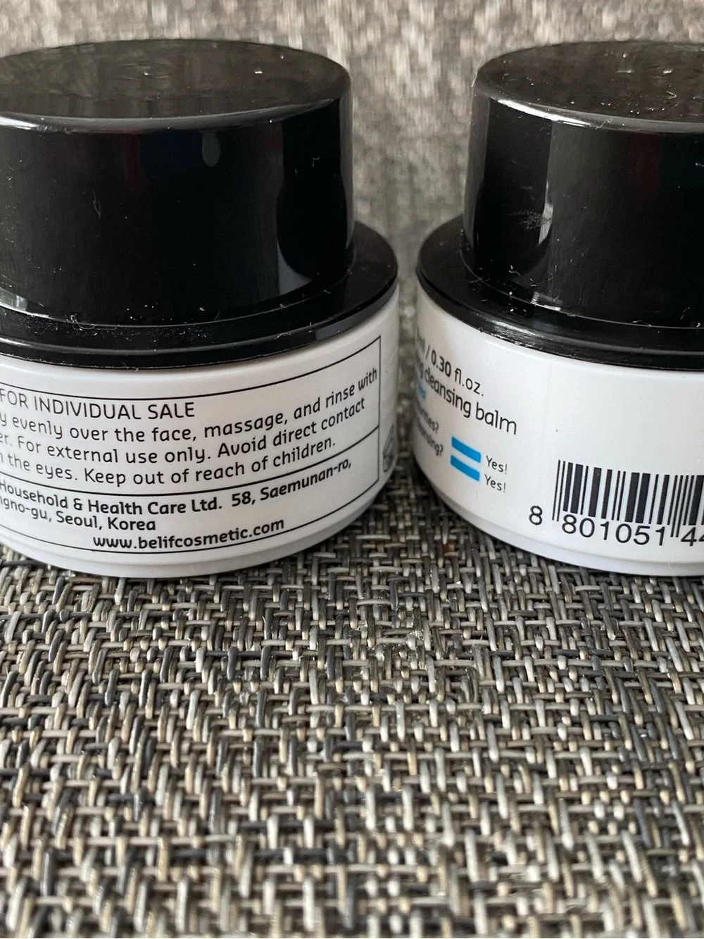 Lot of 2 belief Aqua bomb makeup, removing cleansing balm travel size 9 ml each